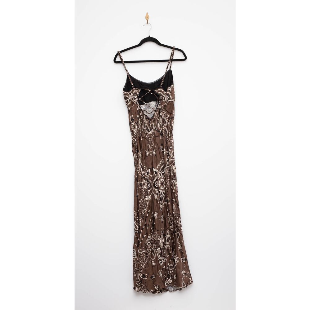 Sandro Bandana Brown Abstract Print Midi Dress - Picture 6 of 11
